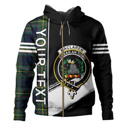 ScotsTee Shop Scottish MacLaren Modern Clan Crest Tartan Hoodie Quarter Personalized