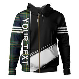 ScotsTee Shop Scottish MacLaren Modern Clan Crest Tartan Hoodie Quarter Personalized