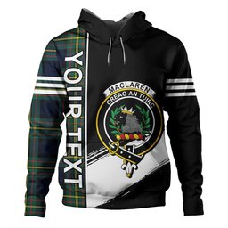 ScotsTee Shop Scottish MacLaren Modern Clan Crest Tartan Hoodie Quarter Personalized