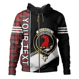 ScotsTee Shop Scottish MacNicol Weathered Clan Crest Tartan Hoodie Quarter Personalized