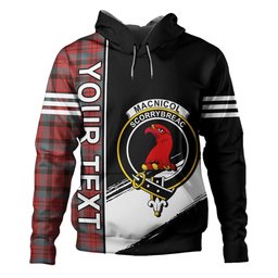 ScotsTee Shop Scottish MacNicol Weathered Clan Crest Tartan Hoodie Quarter Personalized
