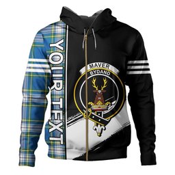 ScotsTee Shop Scottish Maver Dress Ancient Clan Crest Tartan Hoodie Quarter Personalized
