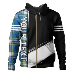 ScotsTee Shop Scottish Maver Dress Ancient Clan Crest Tartan Hoodie Quarter Personalized