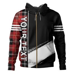 ScotsTee Shop Scottish Marjoribanks Modern Clan Crest Tartan Hoodie Quarter Personalized