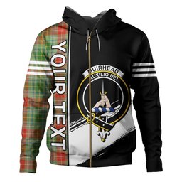 ScotsTee Shop Scottish Muirhead Ancient Clan Crest Tartan Hoodie Quarter Personalized