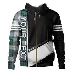 ScotsTee Shop Scottish Murray of Atholl Dress (Murray Dress) Ancient Clan Crest Tartan Hoodie Quarter Personalized