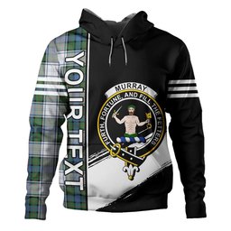 ScotsTee Shop Scottish Murray of Atholl Dress (Murray Dress) Ancient Clan Crest Tartan Hoodie Quarter Personalized