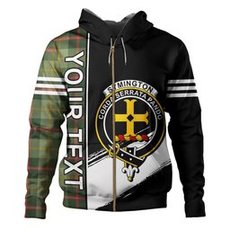 ScotsTee Shop Scottish Symington Modern Clan Crest Tartan Hoodie Quarter Personalized