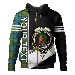 ScotsTee Shop Scottish Muir Ancient Clan Crest Tartan Hoodie Quarter Personalized