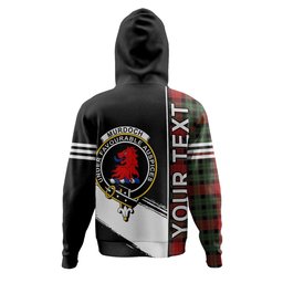 ScotsTee Shop Scottish Murdoch Modern Clan Crest Tartan Hoodie Quarter Personalized