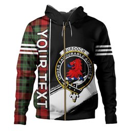 ScotsTee Shop Scottish Murdoch Modern Clan Crest Tartan Hoodie Quarter Personalized