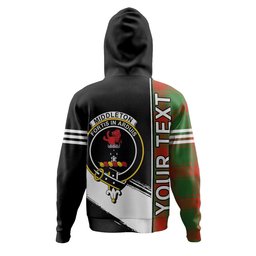 ScotsTee Shop Scottish Middleton Modern Clan Crest Tartan Hoodie Quarter Personalized