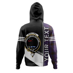 ScotsTee Shop Scottish Phillips Modern Clan Crest Tartan Hoodie Quarter Personalized