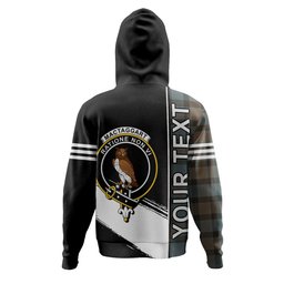ScotsTee Shop Scottish MacTaggart Weathered Clan Crest Tartan Hoodie Quarter Personalized