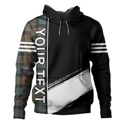 ScotsTee Shop Scottish MacTaggart Weathered Clan Crest Tartan Hoodie Quarter Personalized