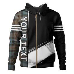 ScotsTee Shop Scottish MacTaggart Weathered Clan Crest Tartan Hoodie Quarter Personalized