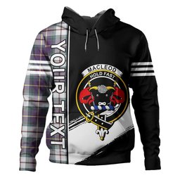 ScotsTee Shop Scottish MacLeod of California Weathered Clan Crest Tartan Hoodie Quarter Personalized