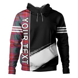 ScotsTee Shop Scottish Rattray Weathered Clan Crest Tartan Hoodie Quarter Personalized