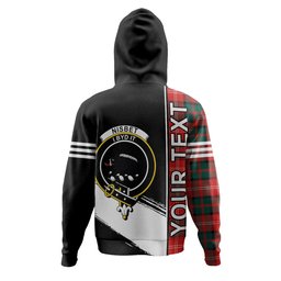ScotsTee Shop Scottish Nisbet (Nisbit) Modern Clan Crest Tartan Hoodie Quarter Personalized