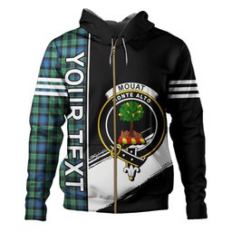 ScotsTee Shop Scottish Mouat Clan Crest Tartan Hoodie Quarter Personalized