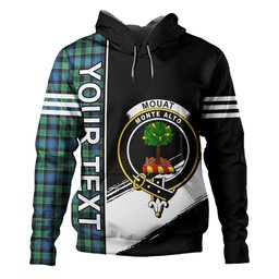 ScotsTee Shop Scottish Mouat Clan Crest Tartan Hoodie Quarter Personalized