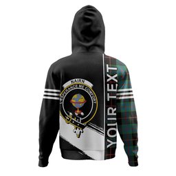 ScotsTee Shop Scottish Nairn Ancient Clan Crest Tartan Hoodie Quarter Personalized