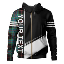 ScotsTee Shop Scottish Nairn Ancient Clan Crest Tartan Hoodie Quarter Personalized
