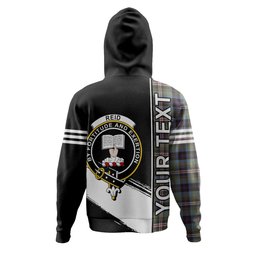 ScotsTee Shop Scottish Reid (Mill City) Weathered Clan Crest Tartan Hoodie Quarter Personalized
