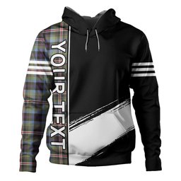 ScotsTee Shop Scottish Reid (Mill City) Weathered Clan Crest Tartan Hoodie Quarter Personalized
