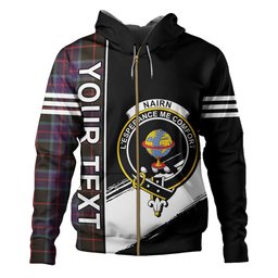 ScotsTee Shop Scottish Nairn Weathered Clan Crest Tartan Hoodie Quarter Personalized