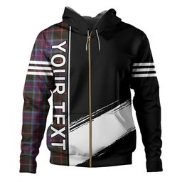 ScotsTee Shop Scottish Nairn Weathered Clan Crest Tartan Hoodie Quarter Personalized