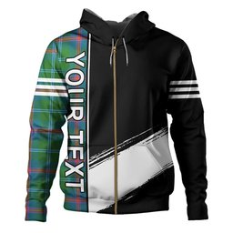 ScotsTee Shop Scottish Young Ancient Clan Crest Tartan Hoodie Quarter Personalized