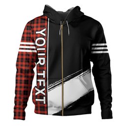 ScotsTee Shop Scottish Murray of Ochtertyre Ancient Clan Crest Tartan Hoodie Quarter Personalized