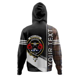 ScotsTee Shop Scottish MacLeod of Skeabost Modern Clan Crest Tartan Hoodie Quarter Personalized