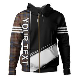 ScotsTee Shop Scottish MacLeod of Skeabost Modern Clan Crest Tartan Hoodie Quarter Personalized