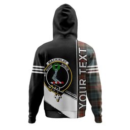 ScotsTee Shop Scottish MacKinlay Weathered Clan Crest Tartan Hoodie Quarter Personalized