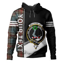 ScotsTee Shop Scottish MacKinlay Weathered Clan Crest Tartan Hoodie Quarter Personalized