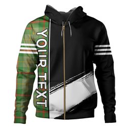 ScotsTee Shop Scottish Symington Ancient Clan Crest Tartan Hoodie Quarter Personalized
