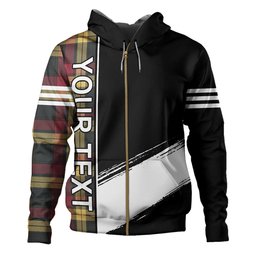 ScotsTee Shop Scottish MacMillan Weathered Clan Crest Tartan Hoodie Quarter Personalized