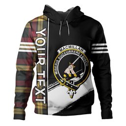 ScotsTee Shop Scottish MacMillan Weathered Clan Crest Tartan Hoodie Quarter Personalized