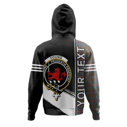 ScotsTee Shop Scottish Young Weathered Clan Crest Tartan Hoodie Quarter Personalized