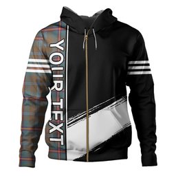 ScotsTee Shop Scottish Young Weathered Clan Crest Tartan Hoodie Quarter Personalized