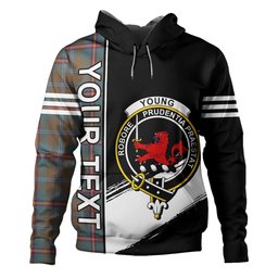 ScotsTee Shop Scottish Young Weathered Clan Crest Tartan Hoodie Quarter Personalized