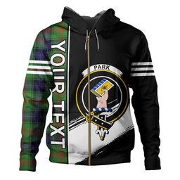ScotsTee Shop Scottish Park Modern Clan Crest Tartan Hoodie Quarter Personalized