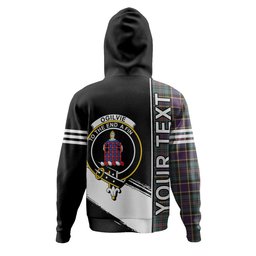 ScotsTee Shop Scottish Ogilvie of Inverarity (Wilson) Weathered Clan Crest Tartan Hoodie Quarter Personalized