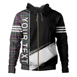 ScotsTee Shop Scottish Ogilvie of Inverarity (Wilson) Weathered Clan Crest Tartan Hoodie Quarter Personalized