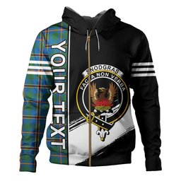 ScotsTee Shop Scottish Snodgrass Modern Clan Crest Tartan Hoodie Quarter Personalized