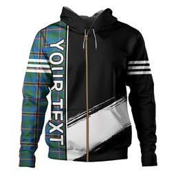 ScotsTee Shop Scottish Snodgrass Modern Clan Crest Tartan Hoodie Quarter Personalized