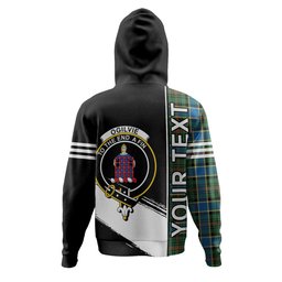 ScotsTee Shop Scottish Ogilvie of Inverarity (Wilson) Ancient Clan Crest Tartan Hoodie Quarter Personalized