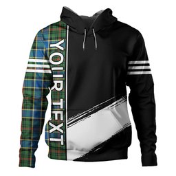 ScotsTee Shop Scottish Ogilvie of Inverarity (Wilson) Ancient Clan Crest Tartan Hoodie Quarter Personalized
